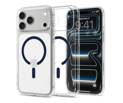 Etui / obudowa na smartfona Spigen Ultra Hybrid MagSafe do iPhone 18 Pro/17 Pro (clear deep blu